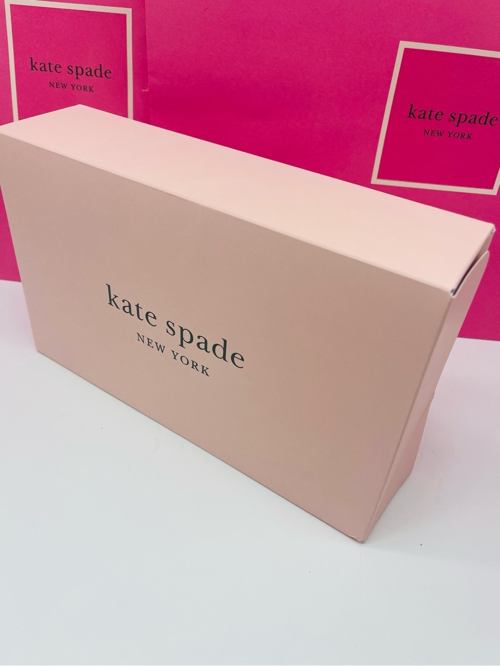kate spade Blush Pink Logo Gift Box New